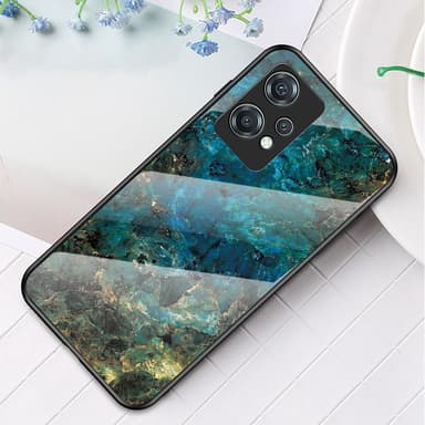 SKALO OnePlus Nord CE 2 Lite 5G Marmor Härdat Glas TPU-skal - Motiv 1