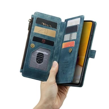 CaseMe Samsung A13 4G CaseMe Big Wallet Plånboksfodral - Blå