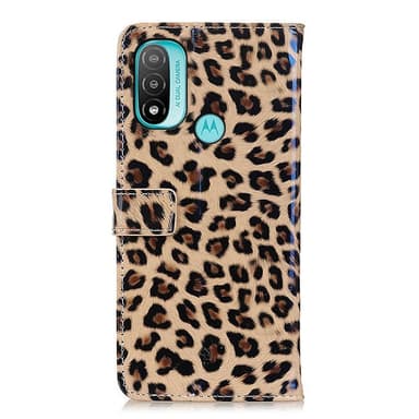SKALO Moto E20/E30/E40 Leopard mönstrad Plånboksfodral i PU Läder