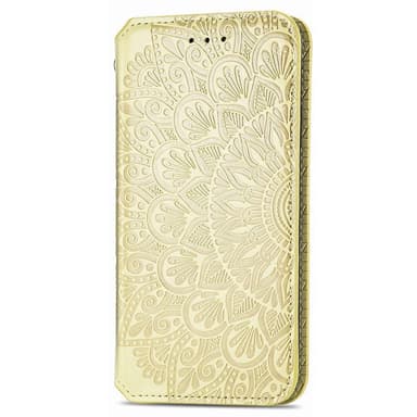 SKALO Samsung A13 4G Mandala Slim Plånboksfodral - Gul