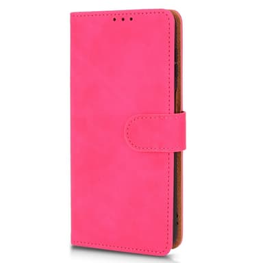 SKALO Motorola Moto E32/E32s Matt PU-Läder Plånboksfodral - Röd