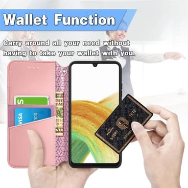 SKALO Samsung A13 4G Mandala Slim Plånboksfodral - Rosa