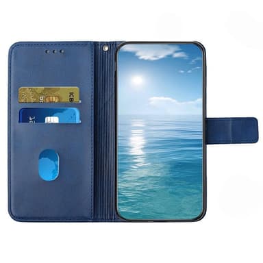 SKALO Xiaomi Redmi 10C Embossed Plånboksfodral i PU-Läder - Blå