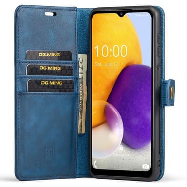 DG MING Samsung A13 4G 2-i-1 Magnet Plånboksfodral - Blå