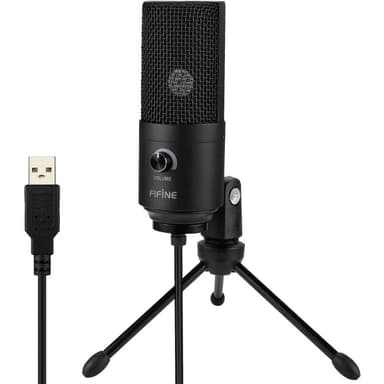 FIFINE K669B USB Kondensator skrivbordsmikrofon 1,5m kabel