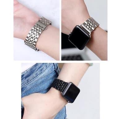 SKALO Metallarmband 5-länk Apple Watch 42/44/45/49mm - Guld