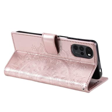 SKALO Motorola Moto G22 Mandala Plånboksfodral - Roséguld