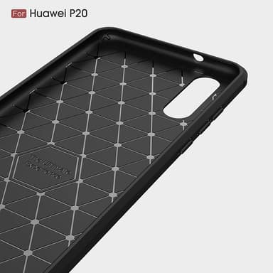 SKALO Huawei P20 Armor Carbon Stöttåligt TPU-skal - Röd