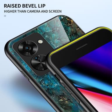 SKALO OnePlus Nord 2T 5G Marmor Härdat Glas TPU-skal - Motiv 1