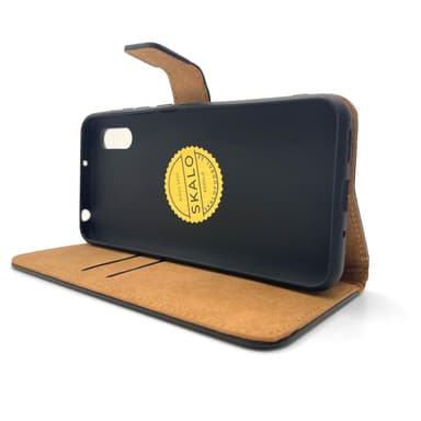 SKALO Xiaomi Redmi 9A Plånboksfodral Äkta Skinn - Vit