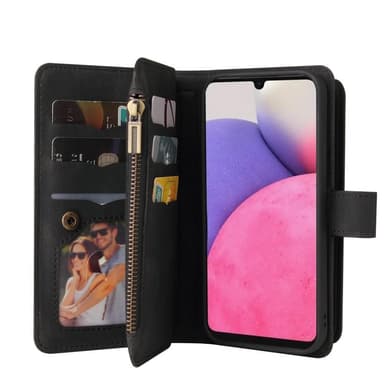 SKALO Samsung A33 5G Big Wallet 17-FACK Plånboksfodral - Svart