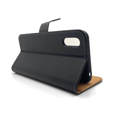 SKALO Xiaomi Redmi 9A Plånboksfodral Äkta Skinn - Brun