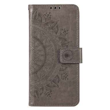 SKALO Motorola Moto E32/E32s Mandala Plånboksfodral - Grå