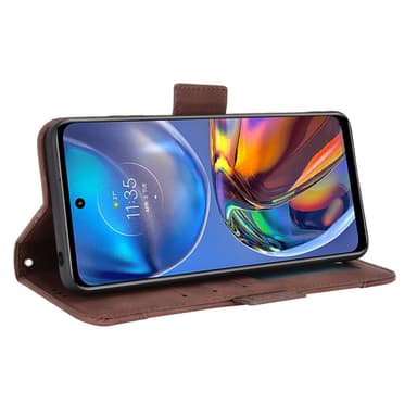 SKALO Motorola Moto E32/E32s 6-FACK Plånboksfodral - Brun