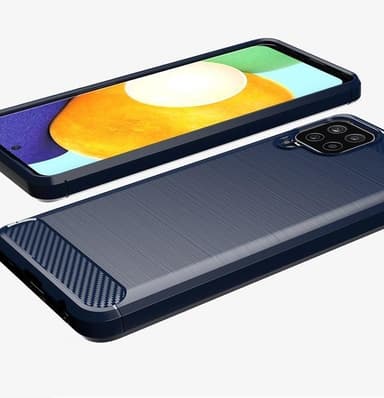 SKALO Samsung A22 4G Armor Carbon Stöttåligt TPU-skal - Röd