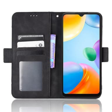 SKALO Xiaomi Redmi 10C 6-FACK Plånboksfodral - Svart