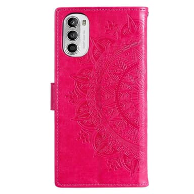 SKALO Motorola Moto G52 Mandala Plånboksfodral - Cerise