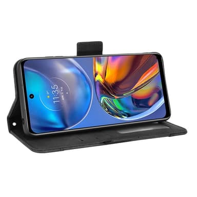 SKALO Motorola Moto E32/E32s 6-FACK Plånboksfodral - Svart