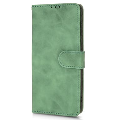SKALO Motorola Moto G52 Matt PU-Läder Plånboksfodral - Grön