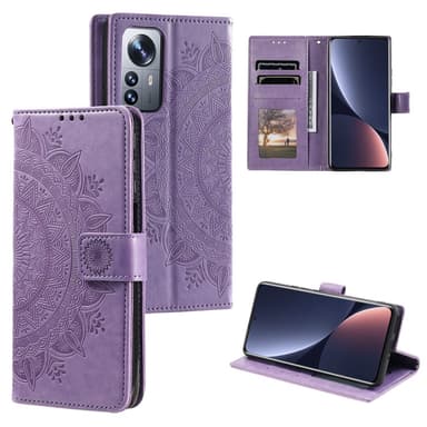 SKALO Xiaomi 12 Pro Mandala Plånboksfodral - Lila