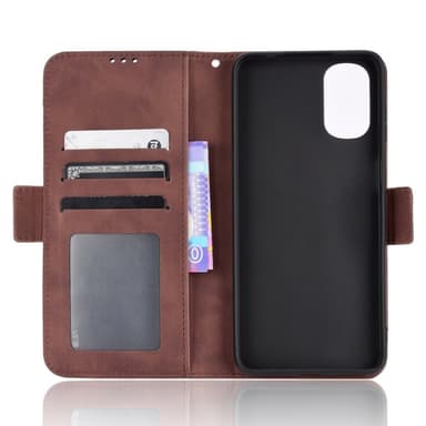 SKALO Motorola Moto G22 6-FACK Plånboksfodral - Brun