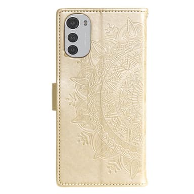 SKALO Motorola Moto E32/E32s Mandala Plånboksfodral - Guld
