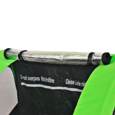 vidaXL Cykelvagn för barn grå och grön 30 kg