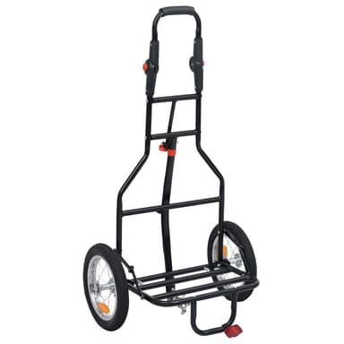 vidaXL Hopfällbar cykelvagn med väska svart