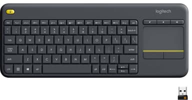 Logitech Tangentbord Wireless Touch K400 Plus (svart)