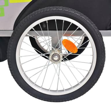 vidaXL Cykelvagn för barn grå och grön 30 kg