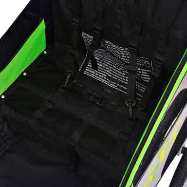 vidaXL Cykelvagn för barn grå och grön 30 kg