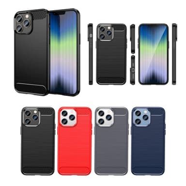 SKALO iPhone 14 Pro Armor Carbon Stöttåligt TPU-skal - Grå