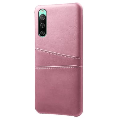 SKALO Sony Xperia 10 IV PU-Läder Korthållare Skal - Roséguld