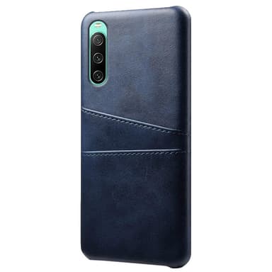 SKALO Sony Xperia 10 IV PU-Läder Korthållare Skal - Blå