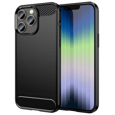 SKALO iPhone 14 Pro Armor Carbon Stöttåligt TPU-skal - Svart
