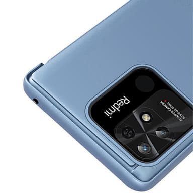 SKALO Xiaomi Redmi 10C Clear View Spegel fodral - Blå