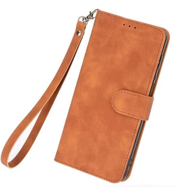 SKALO Sony Xperia 1 IV Matt PU-Läder Plånboksfodral - Brun
