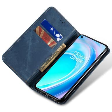 SKALO OnePlus Nord CE 2 Lite 5G Jeans Plånboksfodral - Blå