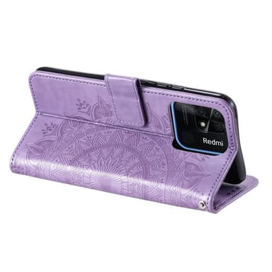 SKALO Xiaomi Redmi 10C Mandala Plånboksfodral - Lila