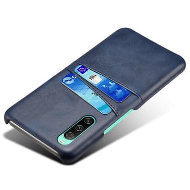 SKALO Sony Xperia 10 IV PU-Läder Korthållare Skal - Blå