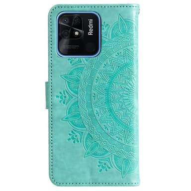 SKALO Xiaomi Redmi 10C Mandala Plånboksfodral - Turkos