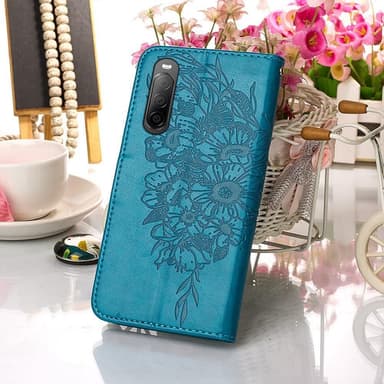 SKALO Sony Xperia 10 IV Mandala Plånboksfodral - Blå