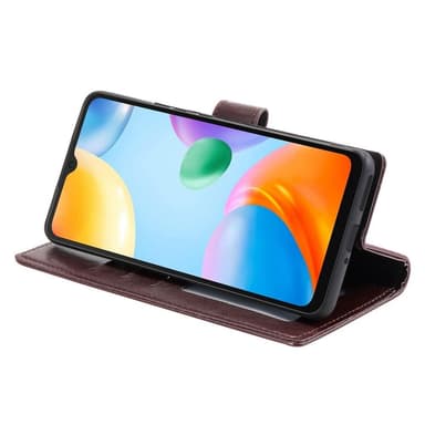 SKALO Xiaomi Redmi 10C Mandala Plånboksfodral - Mörkbrun