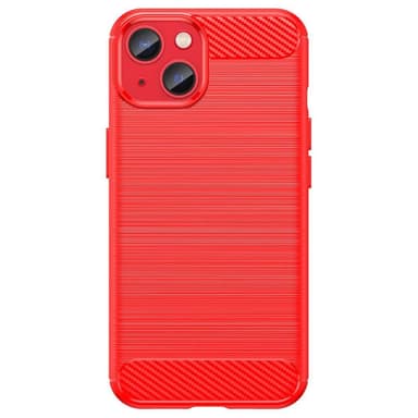 SKALO iPhone 14 Plus Armor Carbon Stöttåligt TPU-skal - Röd