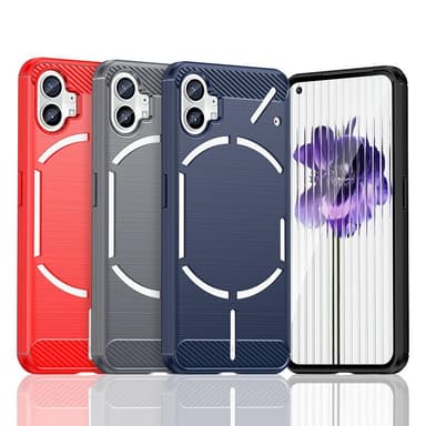SKALO Nothing Phone (1) Armor Carbon Stöttåligt TPU-skal - Blå