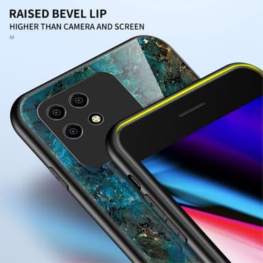 SKALO Xiaomi Redmi 10C Marmor Härdat Glas TPU-skal - Motiv 3