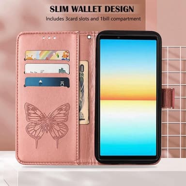 SKALO Sony Xperia 10 IV Mandala Plånboksfodral - Roséguld