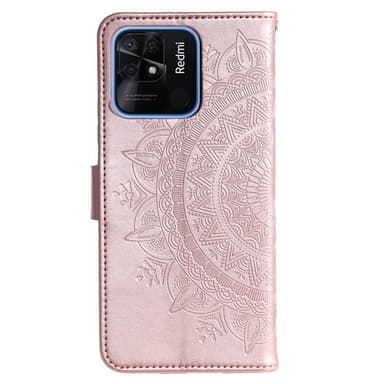 SKALO Xiaomi Redmi 10C Mandala Plånboksfodral - Roséguld