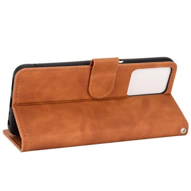SKALO OnePlus Nord CE 2 Lite 5G Matt PU-Läder Plånboksfodral - Brun
