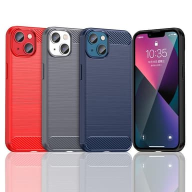 SKALO iPhone 14 Armor Carbon Stöttåligt TPU-skal - Svart
